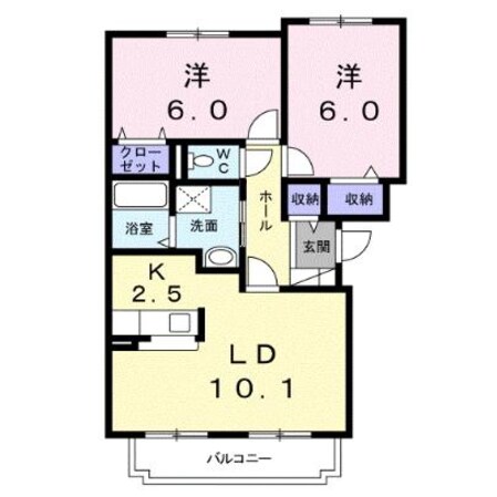 ソレアード石川の物件間取画像